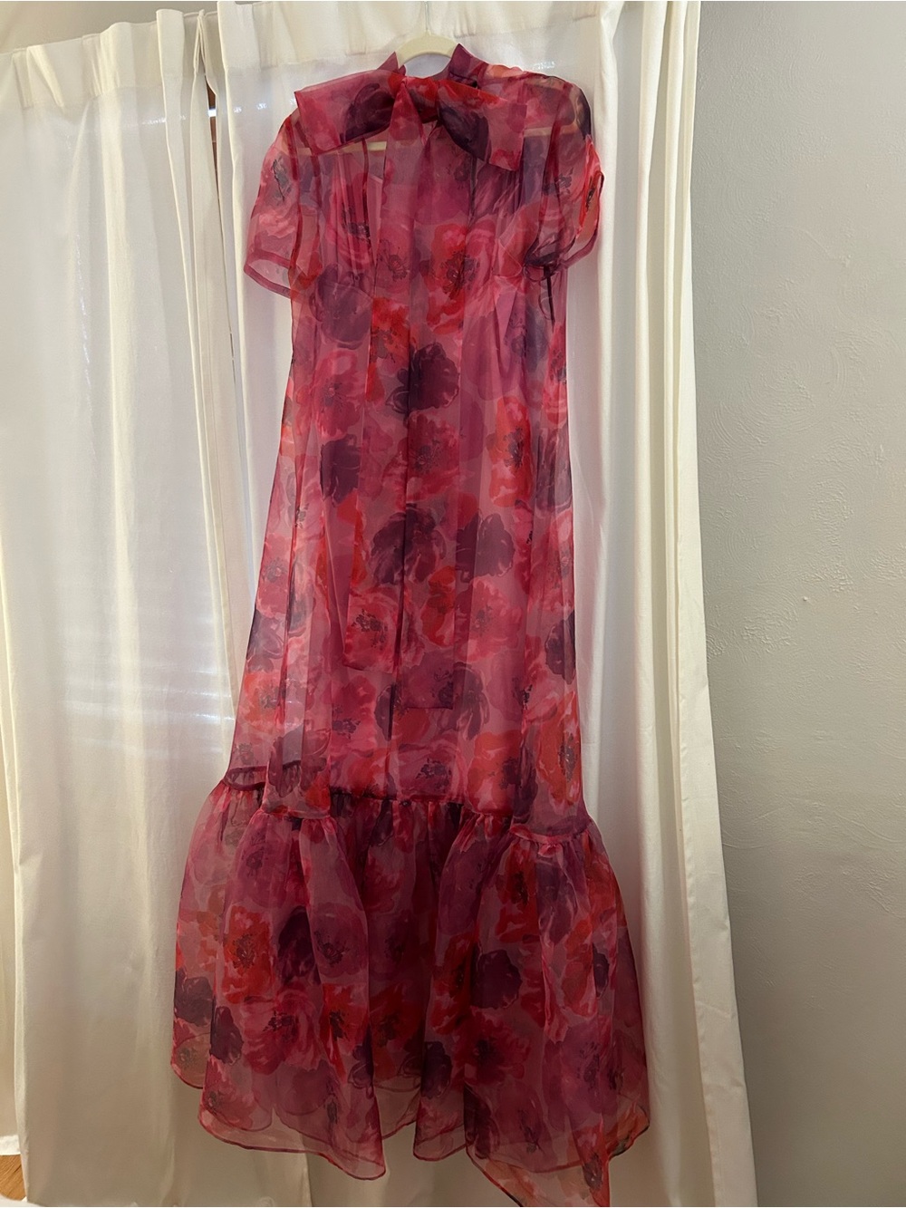 STAUD Calluna Dress | Magenta Painted Floral | XL | Excellent Condition - Picture 4 of 12